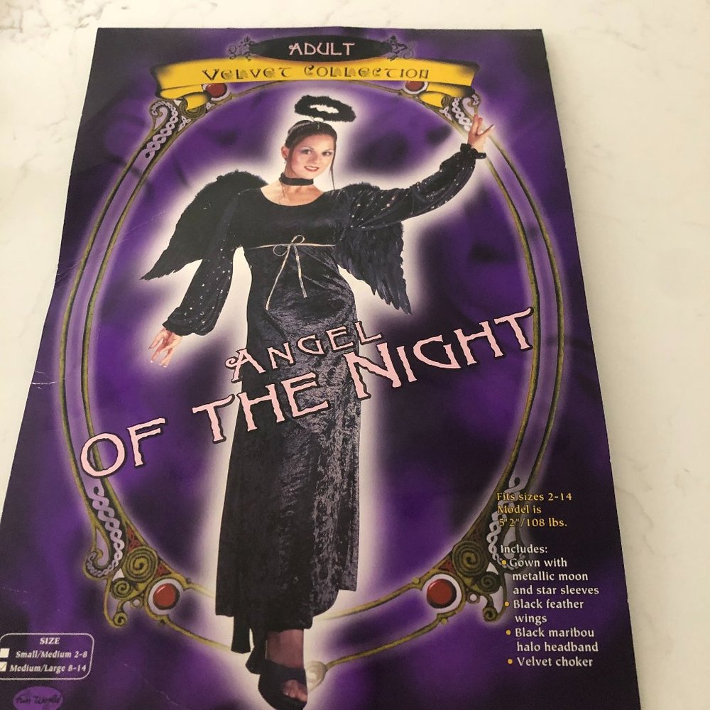 Angel of the Night Long Velveteen Costume w/o wings